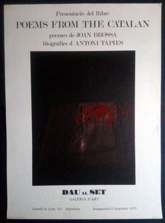 Plakat Tàpies - Poems from the Catalan - Tàpies / Brossa 1973