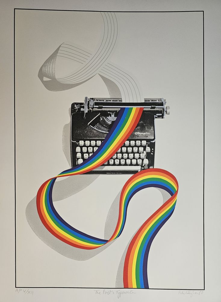 Siebdruck Hughes - Poets Typewriter