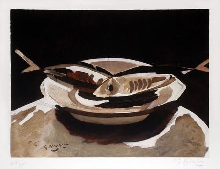 Stich Braque - Poissons (Fish), c. 1956