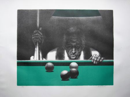 Lithographie Hirsch - Pool player
