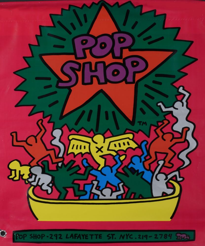 Siebdruck Haring - Pop shop Bag, 1986