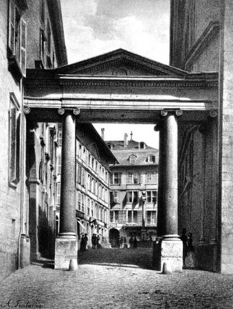 Lithographie Fontanesi - Porte de la Treille