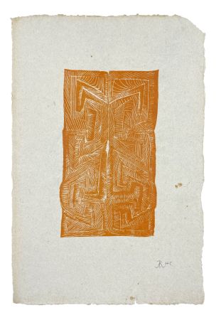 Holzschnitt Müller - PORTE I (ESQUISSE XXIV)