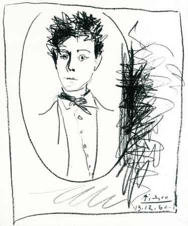 Lithographie Picasso - Portrait d'Arthur Rimbaud