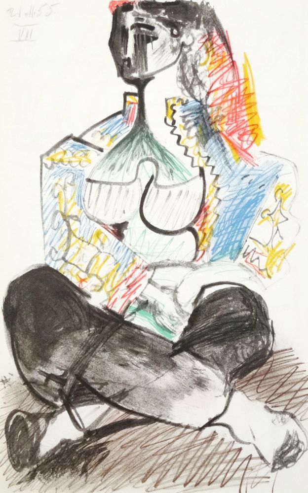 Lithographie Picasso - Portrait de femme