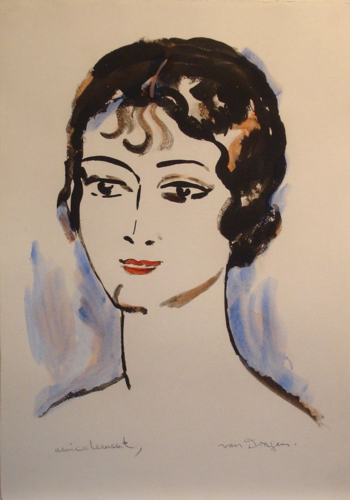 Lithographie Van Dongen - Portrait de Jeune Femme