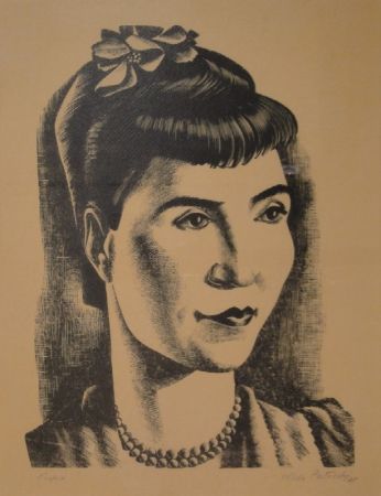 Holzschnitt Patocchi - Portrait de Madame Vreni Bonizzi