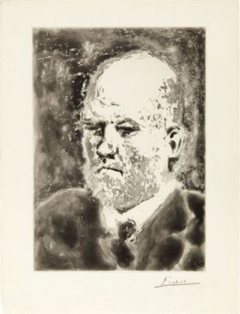 Aquatinta Picasso - Portrait de Vollard I