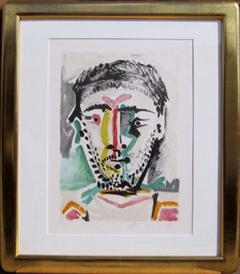Lithographie Picasso - Portrait d'Homme