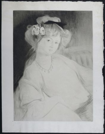 Stich Chahine - Portrait d'élégante, c. 1907