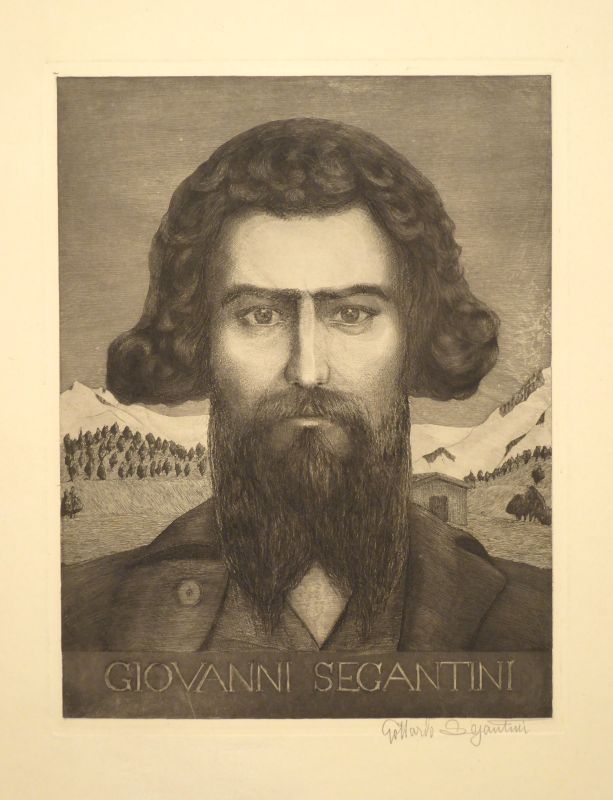 Stich Segantini - Portrait Giovanni Segantini