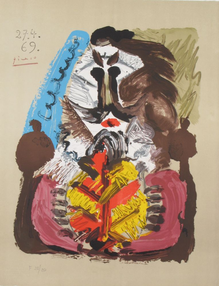 Lithographie Picasso - Portrait Imaginaires 27.4.69