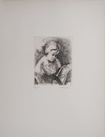 Stich Asselin - Portrait, Jeune fille lisant