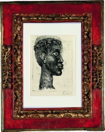 Radierung Picasso - Portrait of Aimè Cesare