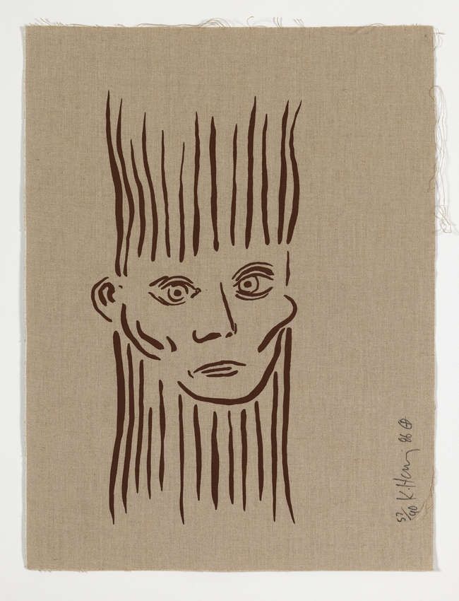 Siebdruck Haring -  Portrait of Joseph Beuys 