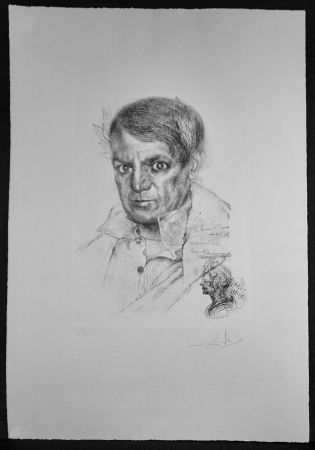 Stich Dali - Portrait of Picasso