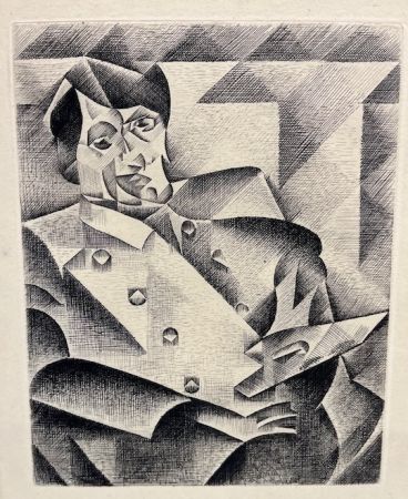 Radierung Gris  - Portrait of Picasso