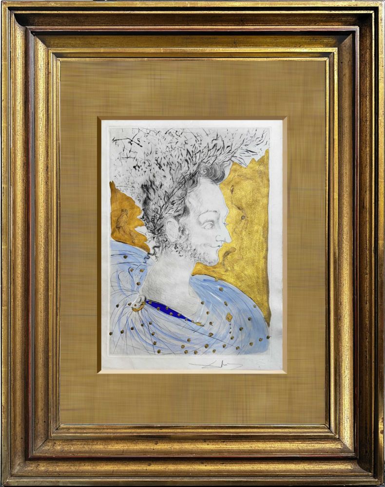 Kaltnadelradierung Dali - Portrait of Rosand