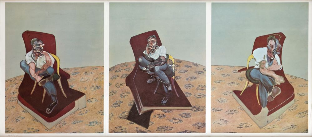 Lithographie Bacon - Portrait von Lucien Freud 