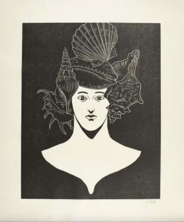 Holzschnitt Party - Portrait With Shells