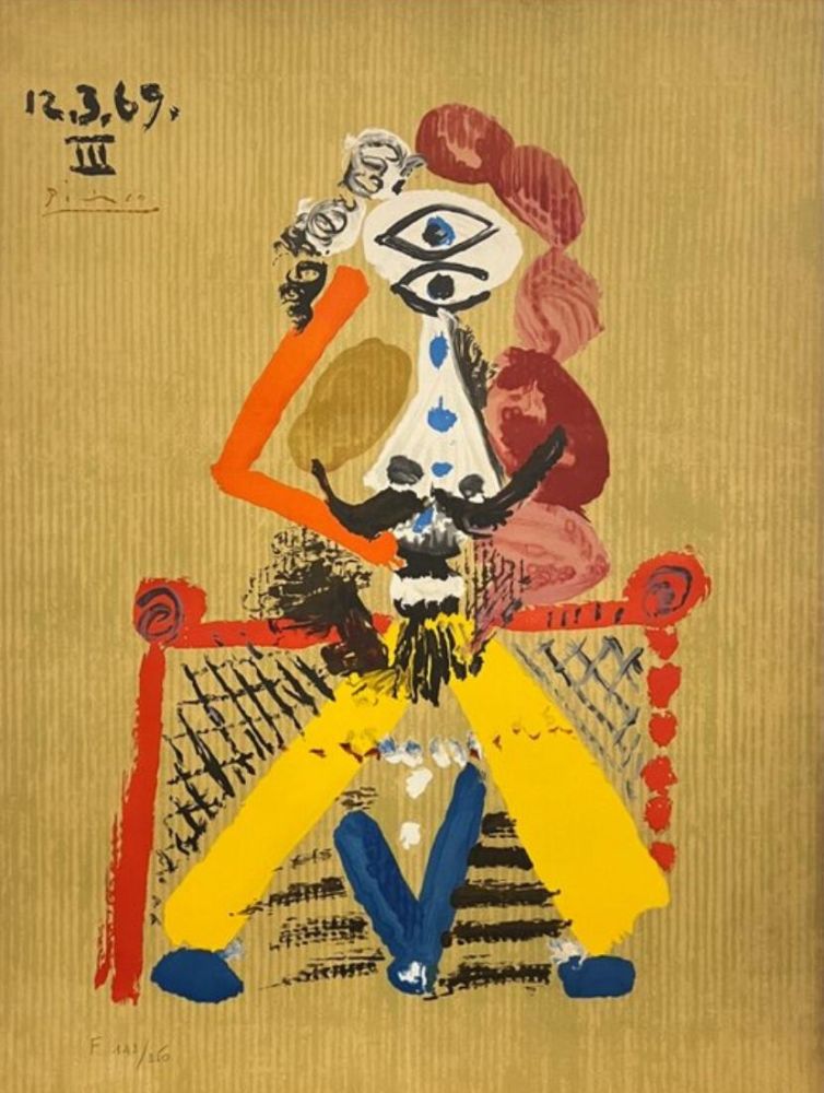 Lithographie Picasso - Portraits imaginaires 12.03.1969