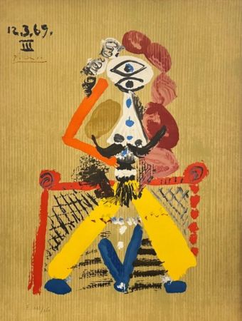 Lithographie Picasso - Portraits imaginaires 12.03.1969