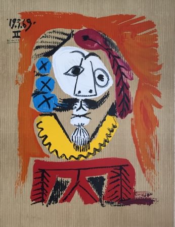 Lithographie Picasso - Portraits Imaginaires 19.3.69 II