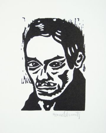 Linolschnitt Schmitz - Porträt Seiwert 