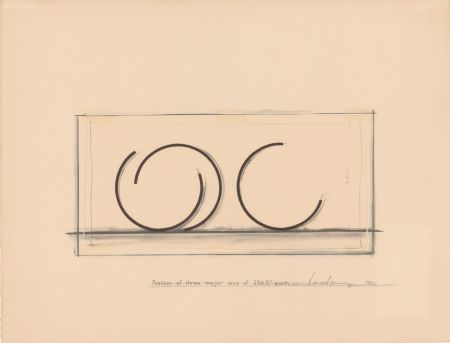 Lithographie Venet - Position of three major arcs of 265.5° each