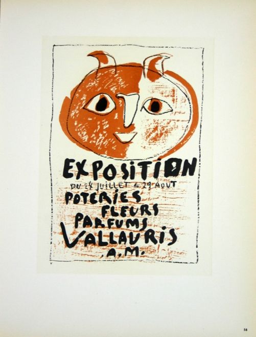Lithographie Picasso (After) - Poteries Fleurs  Parfums  Vallauris 1958