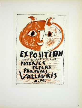 Lithographie Picasso (After) - Poteries Fleurs  Parfums  Vallauris 1958