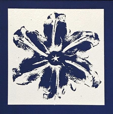 Siebdruck Robierb - Power Flower (Blue)
