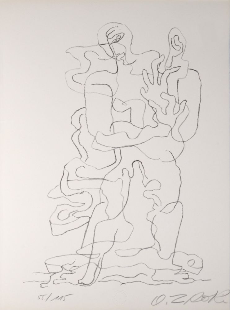 Lithographie Zadkine - Prends, 1965 - Hand-signed