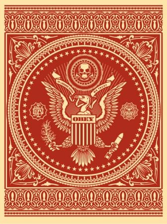 Siebdruck Fairey - Presidential Seal Red 