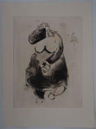Stich Chagall - Promenade dans le froid (La femme moineau)