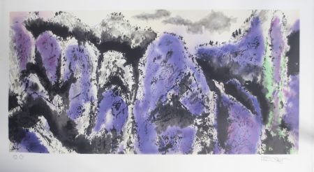 Lithographie Po Chung - Prosperous purple