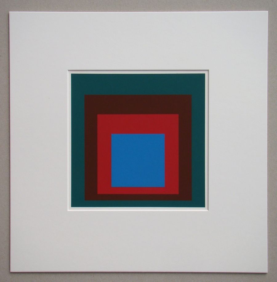 Siebdruck Albers - Protected Blue