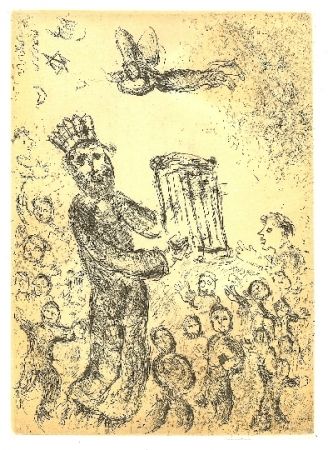 Kaltnadelradierung Chagall - Psaumes de David 1 