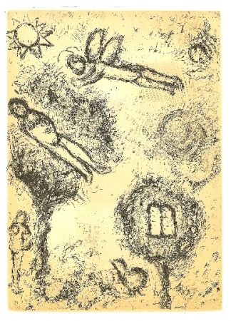 Kaltnadelradierung Chagall - Psaumes de David 4 