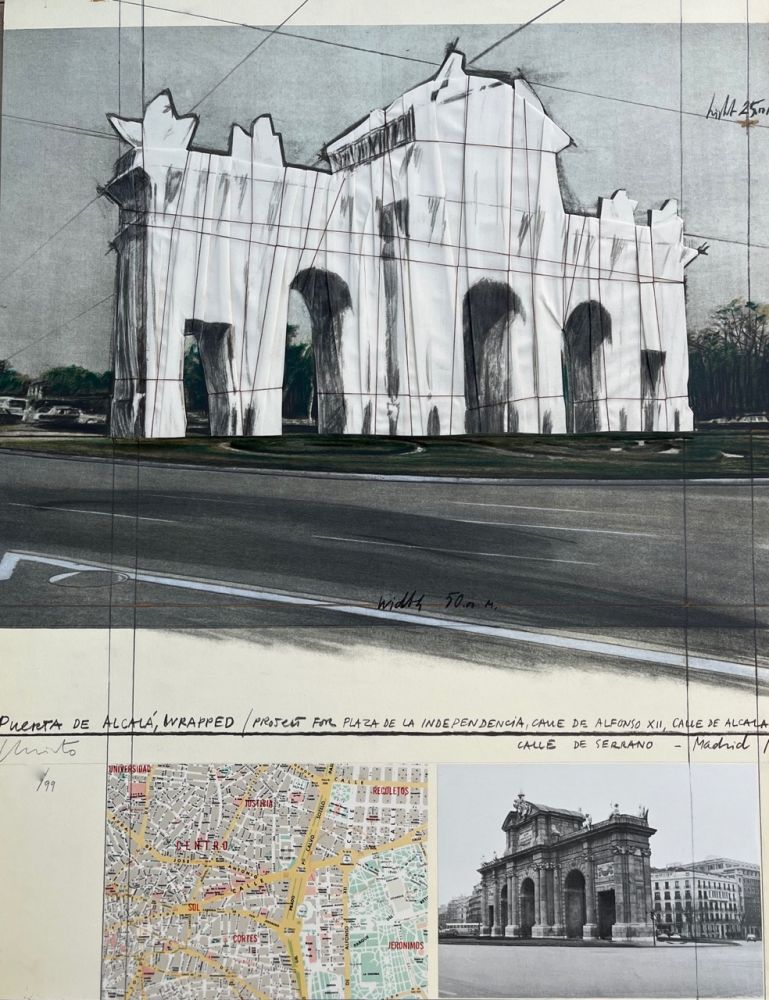 Lithographie Christo - Puerta de Álcala