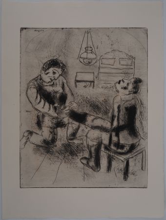 Stich Chagall - Pétrouchka retire les bottes