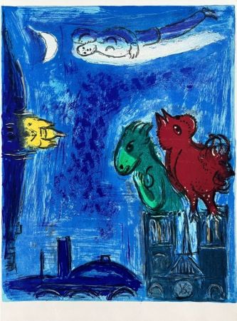 Lithographie Chagall - Quai aux Fleurs