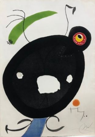 Radierung Und Aquatinta Miró - Quatre Colors acarien El Mon IV