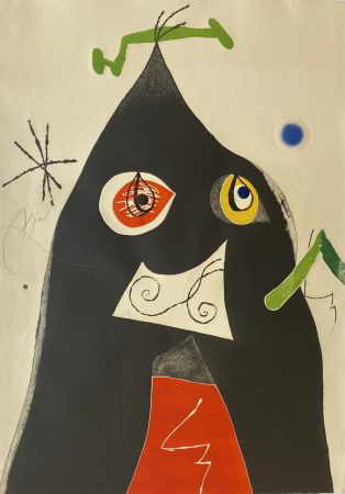 Radierung Und Aquatinta Miró - Quatre Colors Aparien El Mon I