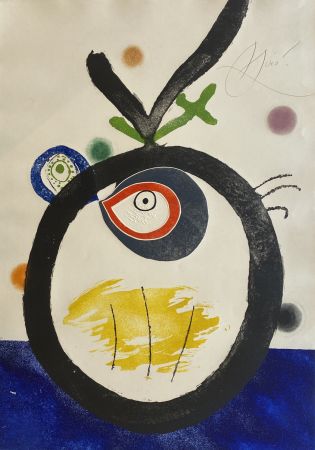Radierung Und Aquatinta Miró - Quatre Colors Aparien El Mon II (Four Colors will Beat the World II)