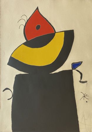 Radierung Und Aquatinta Miró - Quatre Colors Aparien El Mon V