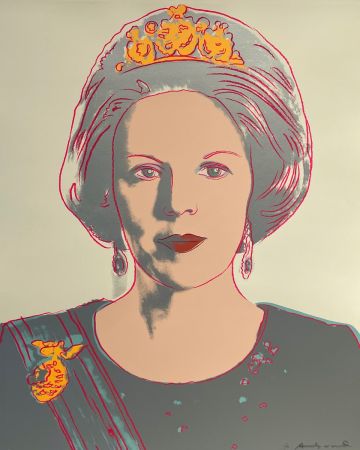Siebdruck Warhol - Queen Beatrix of the Netherlands 339