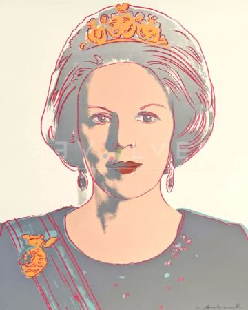 Siebdruck Warhol - Queen Beatrix of the Netherlands 339