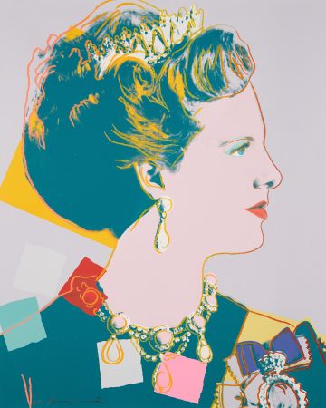 Siebdruck Warhol - Queen Margrethe II of Denmark (FS II342)
