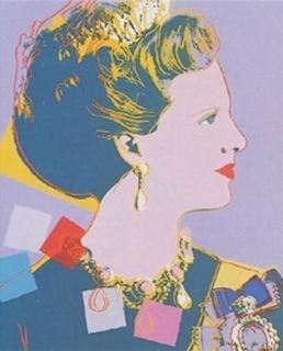 Siebdruck Warhol - Queen Margrethe II of Denmark, Purple (FS II342) by Andy Warhol 